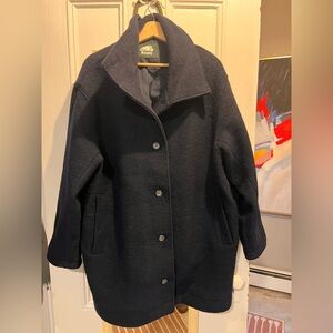 Roots Women's Navy Pea Coat